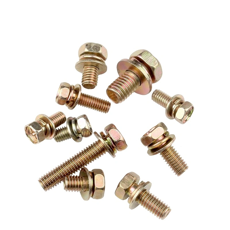 Manufacturer Direct Sale Brass M4 M6 M8 Six Lobe Hexagon Lock Washer Machine Sems Screws