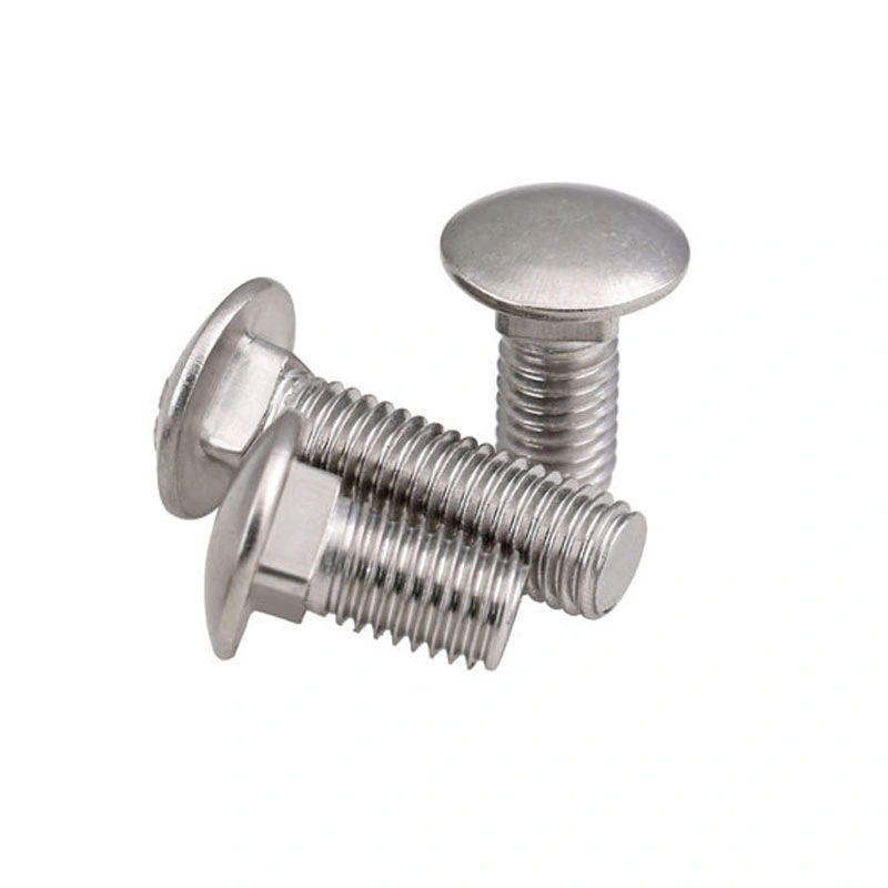 304 316 Stainless Steel Round Head Oval Long Neck Metric M4 A307 Carriage Bolt DIN603 350 mm Coach Bolt