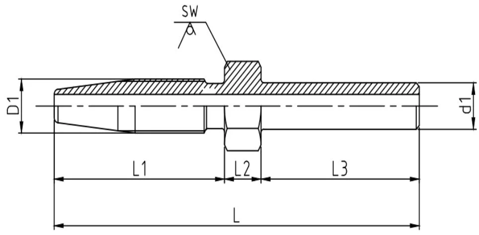 Straight Stud 6mm Tube Hose Stud