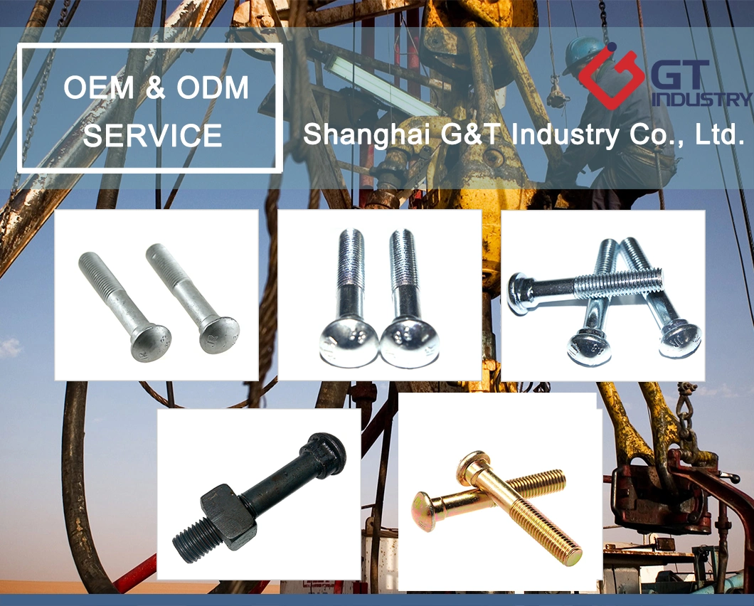 Galvanized Elliptic Neck Track Bolts Hot Forging Bolt Carbon Steel Railway Rail Fish Plate Bolt/ Oval Neck Track Bolts